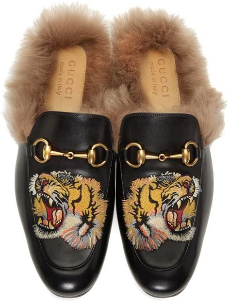 womens gucci fur slides|Gucci fur slides men's.